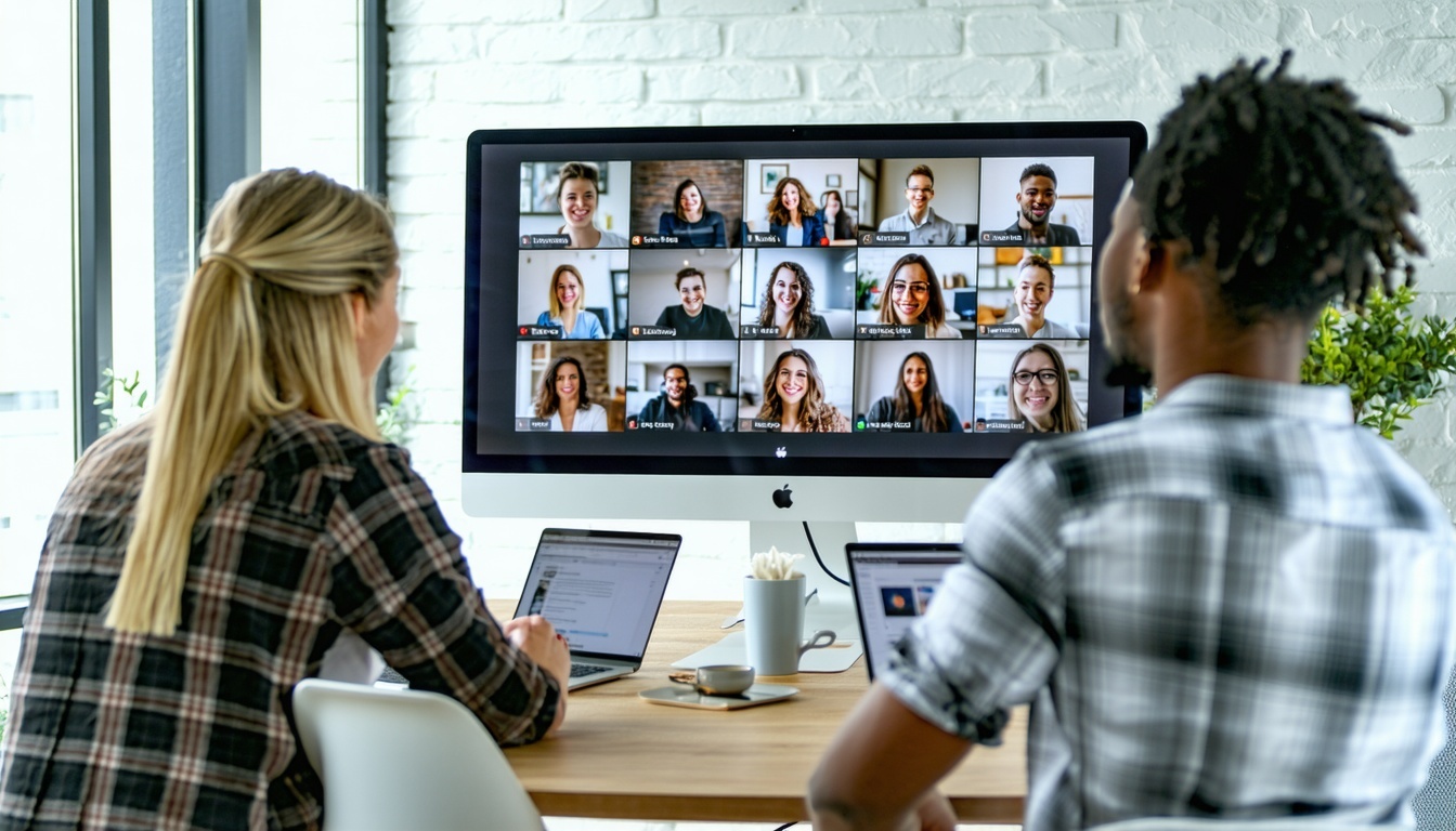 Virtual assistants collaborating with a business team remotely